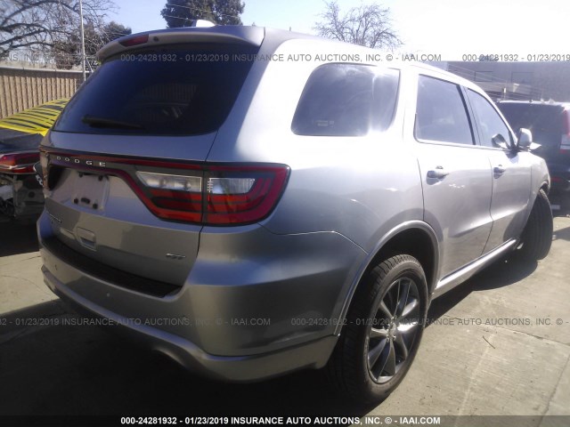 1C4RDJDG4HC725121 - 2017 DODGE DURANGO GT SILVER photo 4