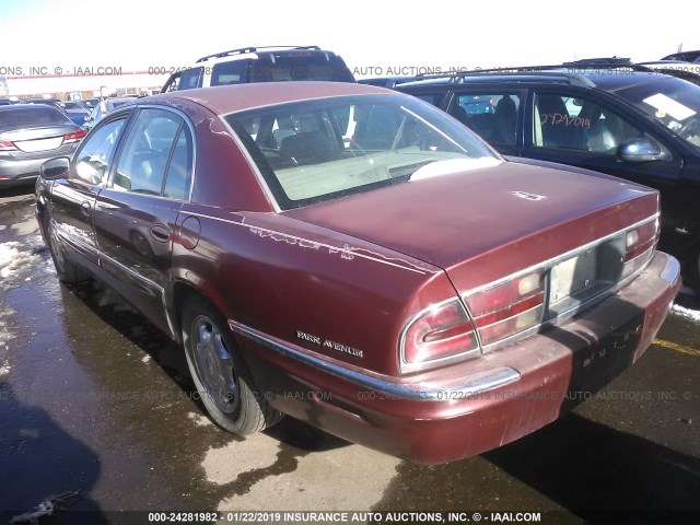 1G4CW52K2X4624338 - 1999 BUICK PARK AVENUE  MAROON photo 3