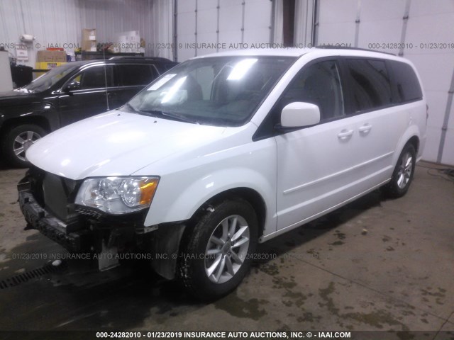 2C4RDGCG7FR581217 - 2015 DODGE GRAND CARAVAN SXT WHITE photo 2