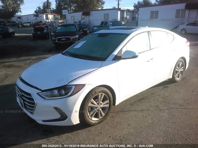 5NPD84LF5JH370348 - 2018 HYUNDAI ELANTRA SEL/VALUE/LIMITED WHITE photo 2