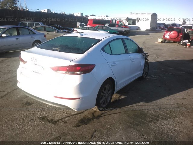 5NPD84LF5JH370348 - 2018 HYUNDAI ELANTRA SEL/VALUE/LIMITED WHITE photo 4