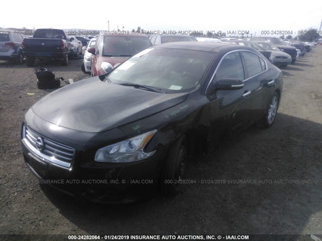 1N4AA5AP5CC822909 - 2012 NISSAN MAXIMA S/SV BLACK photo 2