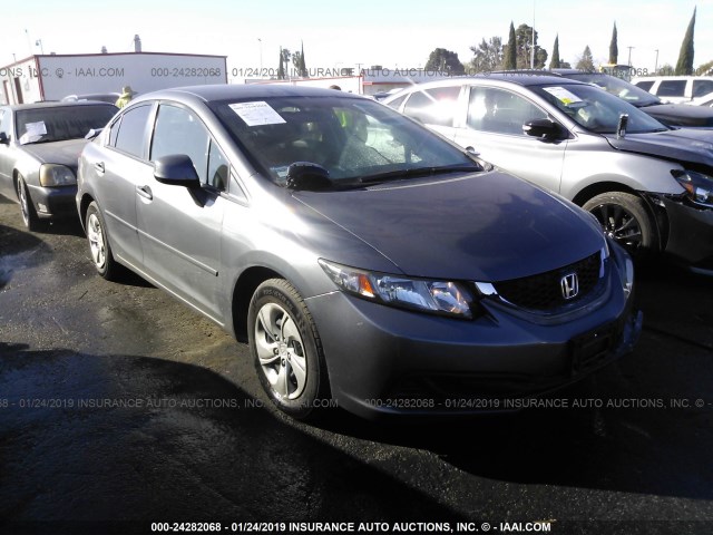 19XFB2F58DE285935 - 2013 HONDA CIVIC LX GRAY photo 1