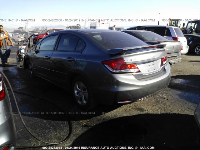 19XFB2F58DE285935 - 2013 HONDA CIVIC LX GRAY photo 3