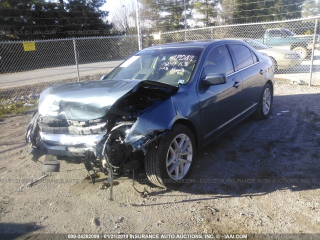 3FAHP0JA9CR216316 - 2012 FORD FUSION SEL BLUE photo 2