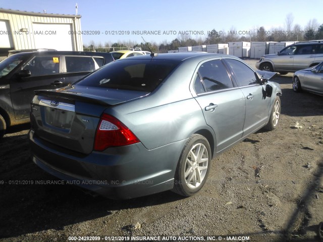 3FAHP0JA9CR216316 - 2012 FORD FUSION SEL BLUE photo 4