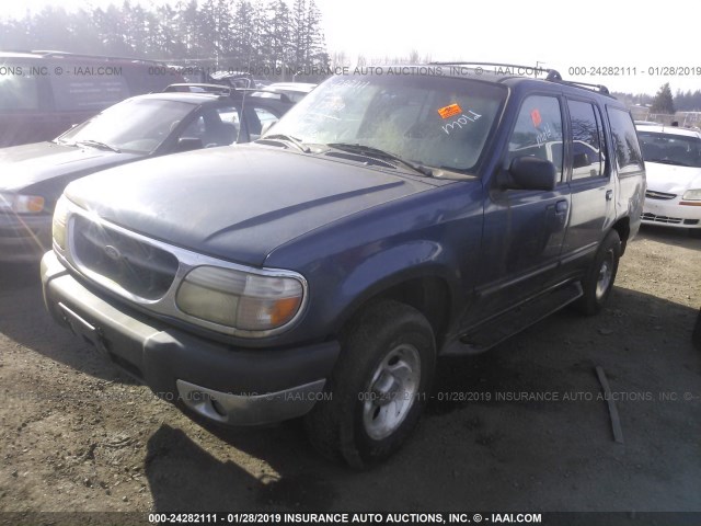 1FMZU73EXYZC62851 - 2000 FORD EXPLORER XLT BLUE photo 2