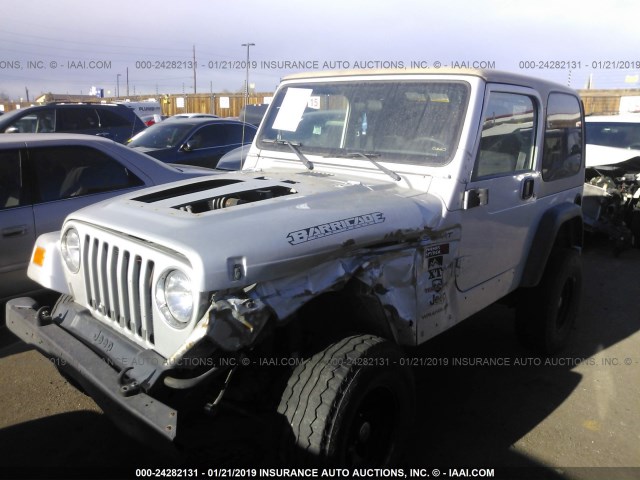 1J4FA49S03P346249 - 2003 JEEP WRANGLER / TJ SPORT SILVER photo 2