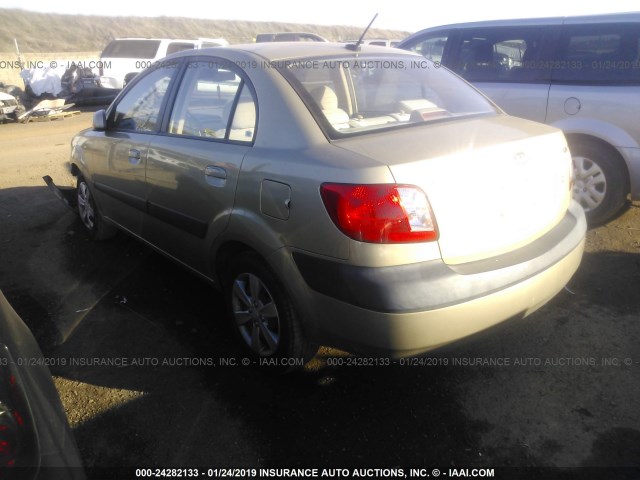 KNADE223496524510 - 2009 KIA RIO LX/SX GOLD photo 3