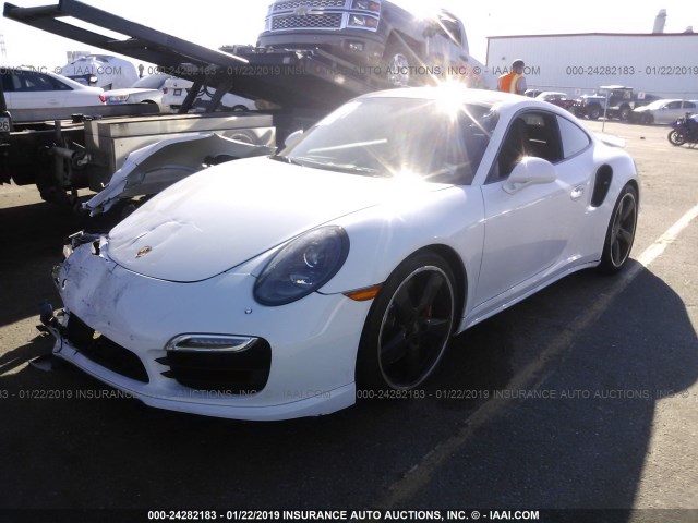 WP0AD2A91FS166932 - 2015 PORSCHE 911 TURBO/TURBO S WHITE photo 2