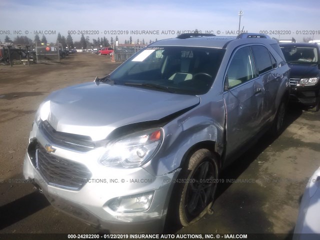 1GNALDEK4GZ102735 - 2016 CHEVROLET EQUINOX LTZ SILVER photo 2