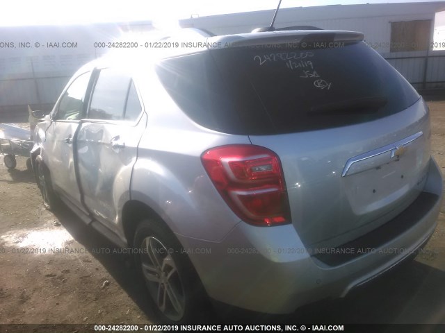 1GNALDEK4GZ102735 - 2016 CHEVROLET EQUINOX LTZ SILVER photo 3