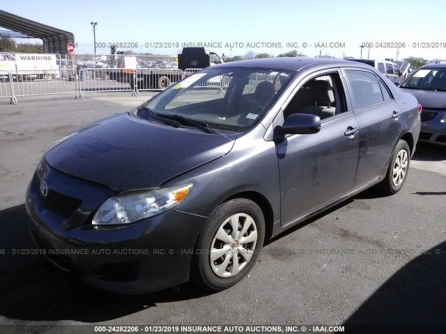 1NXBU40E69Z150437 - 2009 TOYOTA COROLLA S/LE/XLE GRAY photo 2