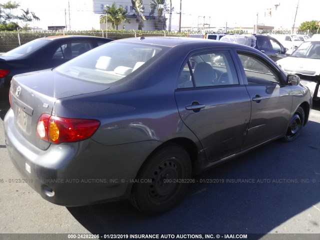 1NXBU40E69Z150437 - 2009 TOYOTA COROLLA S/LE/XLE GRAY photo 4