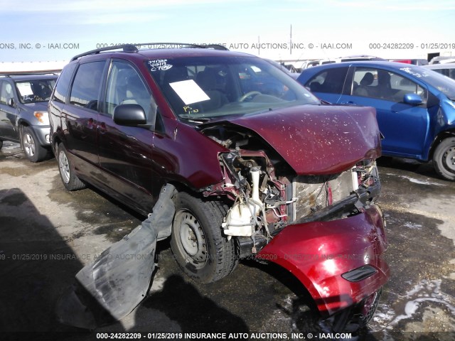 5TDZK23C69S284229 - 2009 TOYOTA SIENNA CE/LE MAROON photo 1