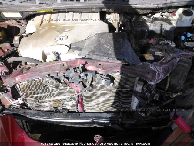 5TDZK23C69S284229 - 2009 TOYOTA SIENNA CE/LE MAROON photo 10