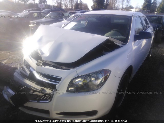 1G1ZA5E11BF349017 - 2011 CHEVROLET MALIBU LS WHITE photo 2
