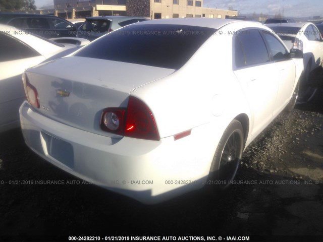 1G1ZA5E11BF349017 - 2011 CHEVROLET MALIBU LS WHITE photo 4