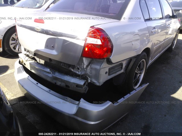 1G1ZT58N38F100235 - 2008 CHEVROLET MALIBU LT/CLASSIC SILVER photo 6