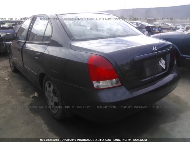 KMHDN45D12U463701 - 2002 HYUNDAI ELANTRA GLS/GT GRAY photo 3