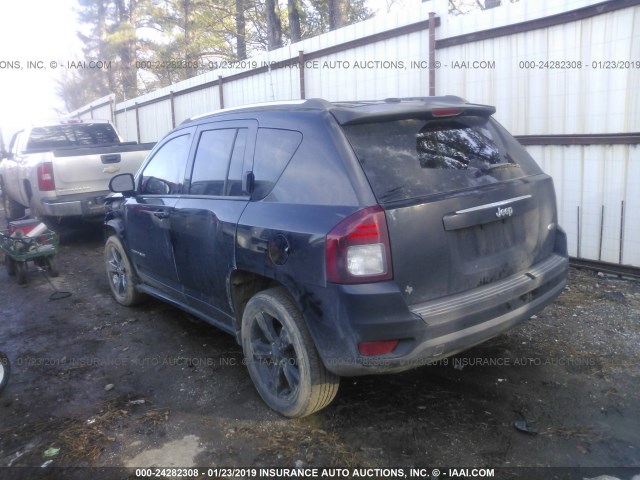 1C4NJCEB8ED535110 - 2014 JEEP COMPASS LATITUDE BLACK photo 3