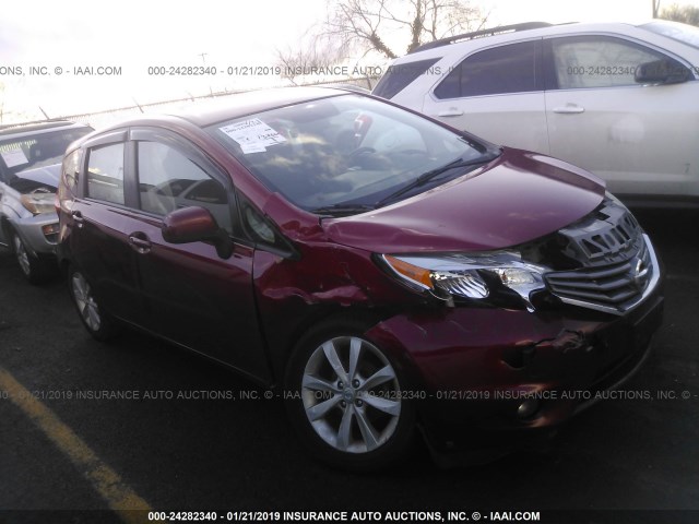 3N1CE2CP2EL354599 - 2014 NISSAN VERSA NOTE S/S PLUS/SV/SL RED photo 1