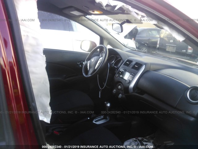 3N1CE2CP2EL354599 - 2014 NISSAN VERSA NOTE S/S PLUS/SV/SL RED photo 5