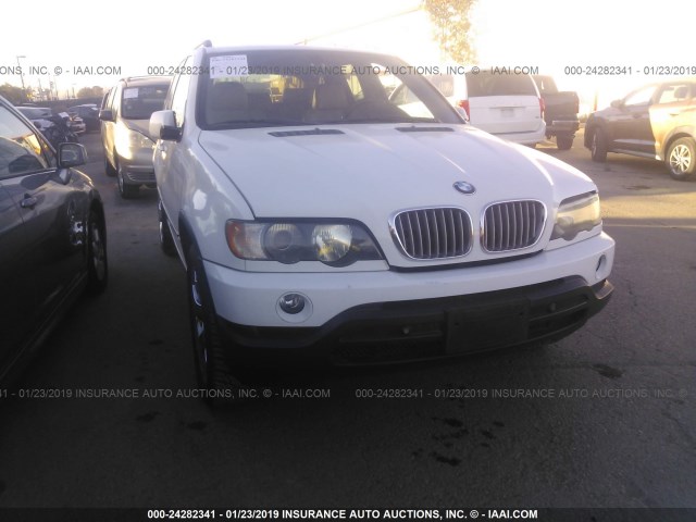 5UXFB33543LH40653 - 2003 BMW X5 4.4I WHITE photo 6