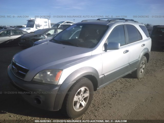 KNDJD733665617907 - 2006 KIA SORENTO EX/LX SILVER photo 2