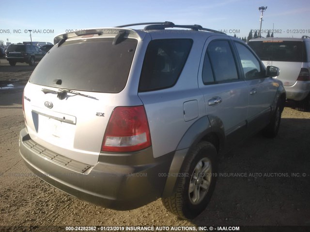 KNDJD733665617907 - 2006 KIA SORENTO EX/LX SILVER photo 4