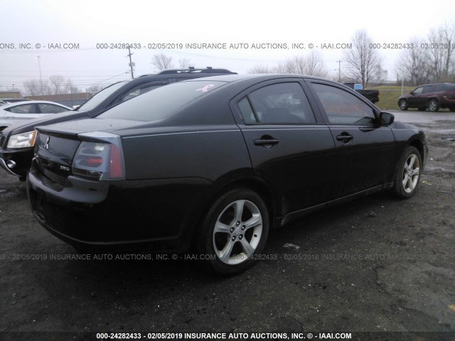 4A3AB36S07E029159 - 2007 MITSUBISHI GALANT LS/GTS BLACK photo 4