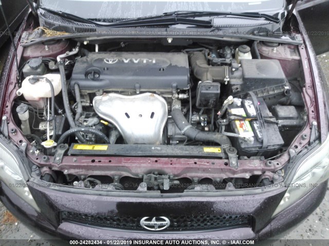 JTKDE167X80258513 - 2008 TOYOTA SCION TC 紫色 照片 10