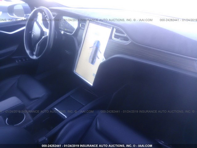 5YJSA1E12FF117098 - 2015 TESLA MODEL S BLUE photo 5