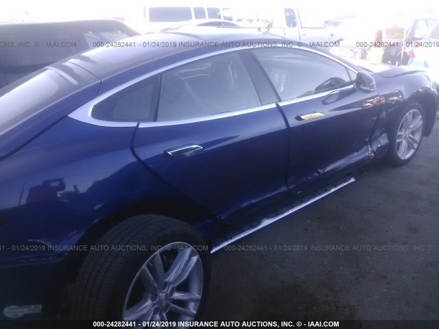 5YJSA1E12FF117098 - 2015 TESLA MODEL S BLUE photo 6