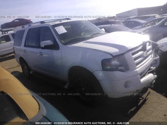 1FMFU20599EB06500 - 2009 FORD EXPEDITION LIMITED WHITE photo 1