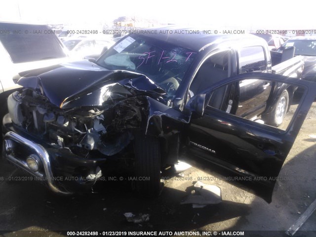 5TEJU62N86Z293305 - 2006 TOYOTA TACOMA DOUBLE CAB PRERUNNER BLACK photo 2