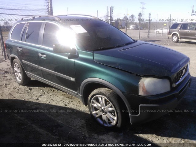 YV1CZ91H941096717 - 2004 VOLVO XC90 T6 GREEN photo 1