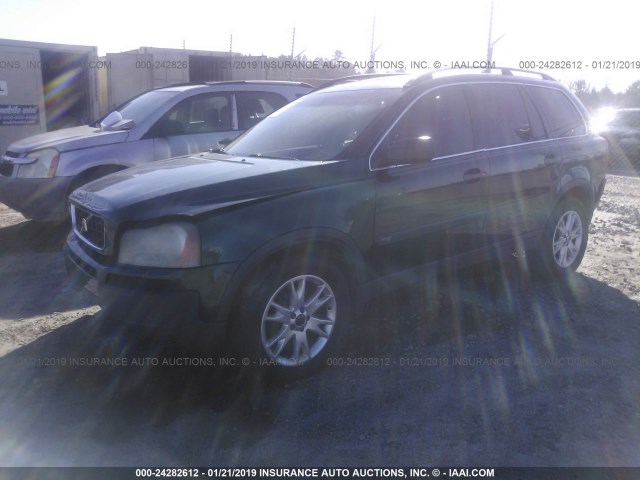 YV1CZ91H941096717 - 2004 VOLVO XC90 T6 GREEN photo 2