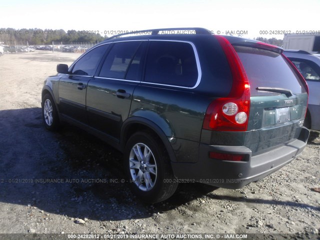 YV1CZ91H941096717 - 2004 VOLVO XC90 T6 GREEN photo 3