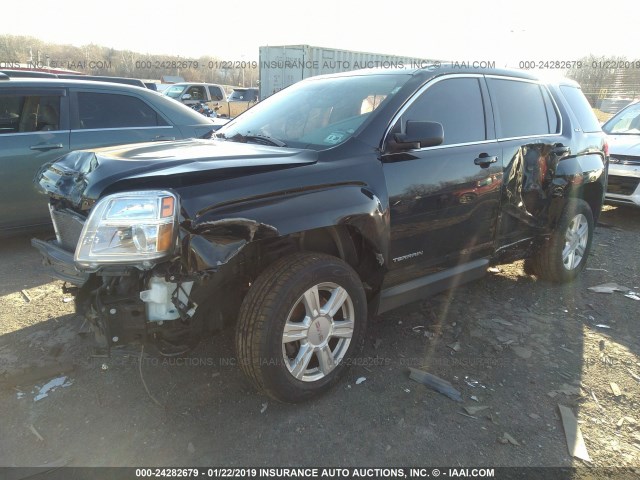 2GKALMEKXF6424755 - 2015 GMC TERRAIN SLE BLACK photo 2