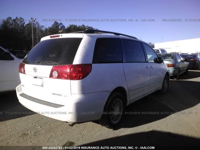 5TDZA23CX6S479667 - 2006 TOYOTA SIENNA CE/LE WHITE photo 4