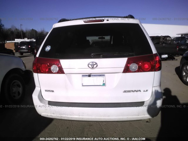 5TDZA23CX6S479667 - 2006 TOYOTA SIENNA CE/LE WHITE photo 6