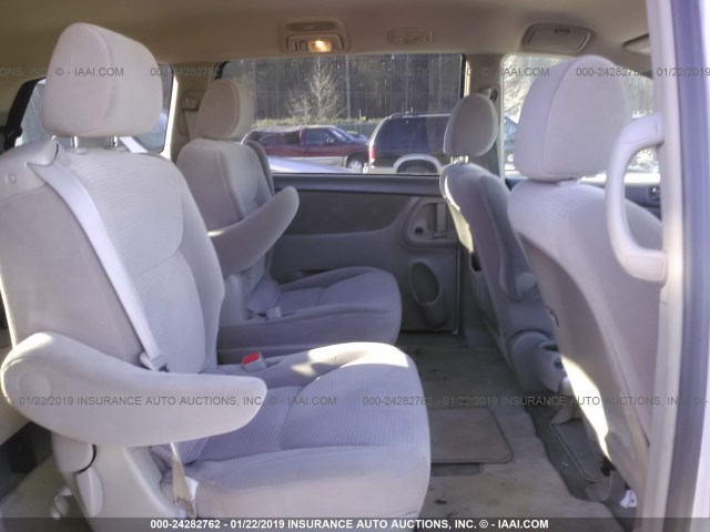 5TDZA23CX6S479667 - 2006 TOYOTA SIENNA CE/LE WHITE photo 8