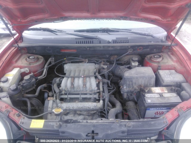 KM8SC13D24U728210 - 2004 HYUNDAI SANTA FE GLS/LX RED photo 10