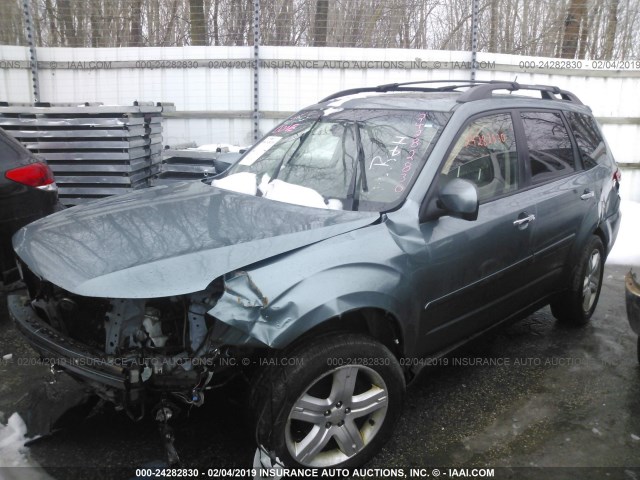 JF2SH64669H773266 - 2009 SUBARU FORESTER 2.5X LIMITED Light Blue photo 2