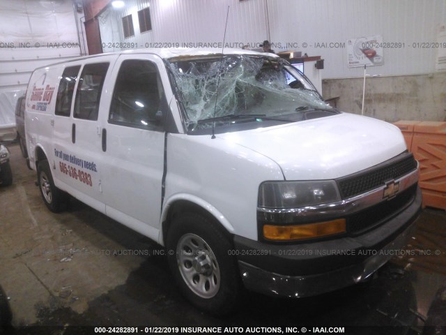 1GCUHAD4XA1136502 - 2010 CHEVROLET EXPRESS G1500  WHITE photo 1