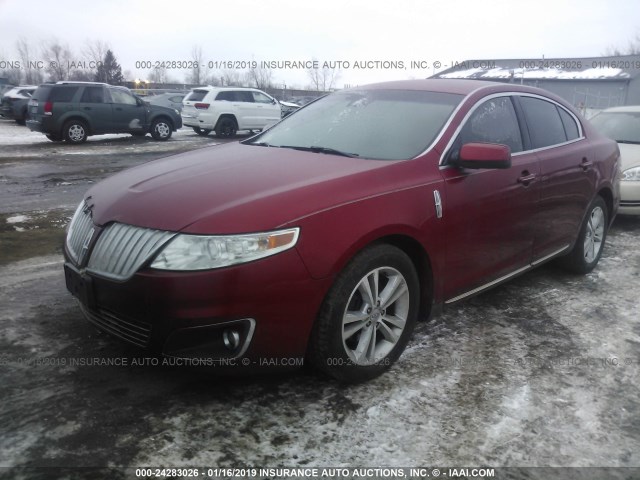 1LNHM93R79G605218 - 2009 LINCOLN MKS RED photo 2