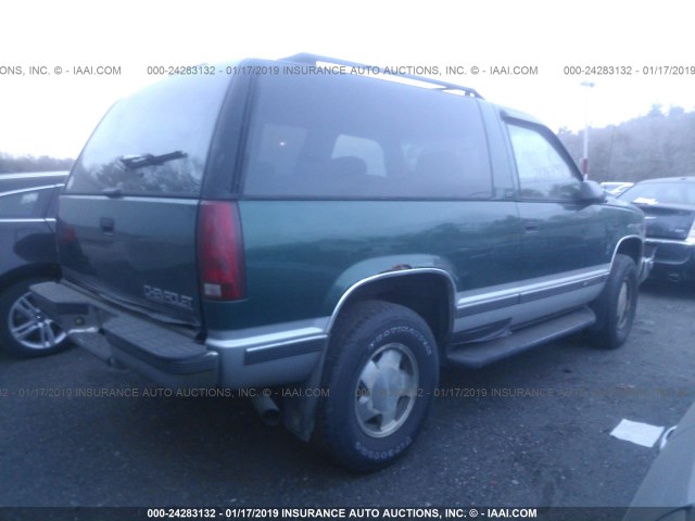 3GNEK18R5VG154593 - 1997 CHEVROLET TAHOE K1500 GREEN photo 4