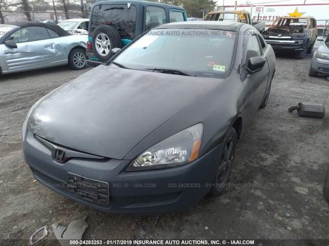 1HGCM72674A006830 - 2004 HONDA ACCORD BLACK photo 2