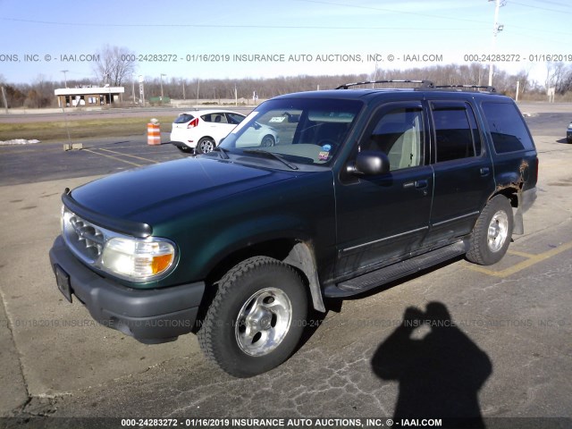 1FMZU73E6YZB16916 - 2000 FORD EXPLORER XLT GREEN photo 2